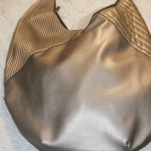 Pewter hobo bag